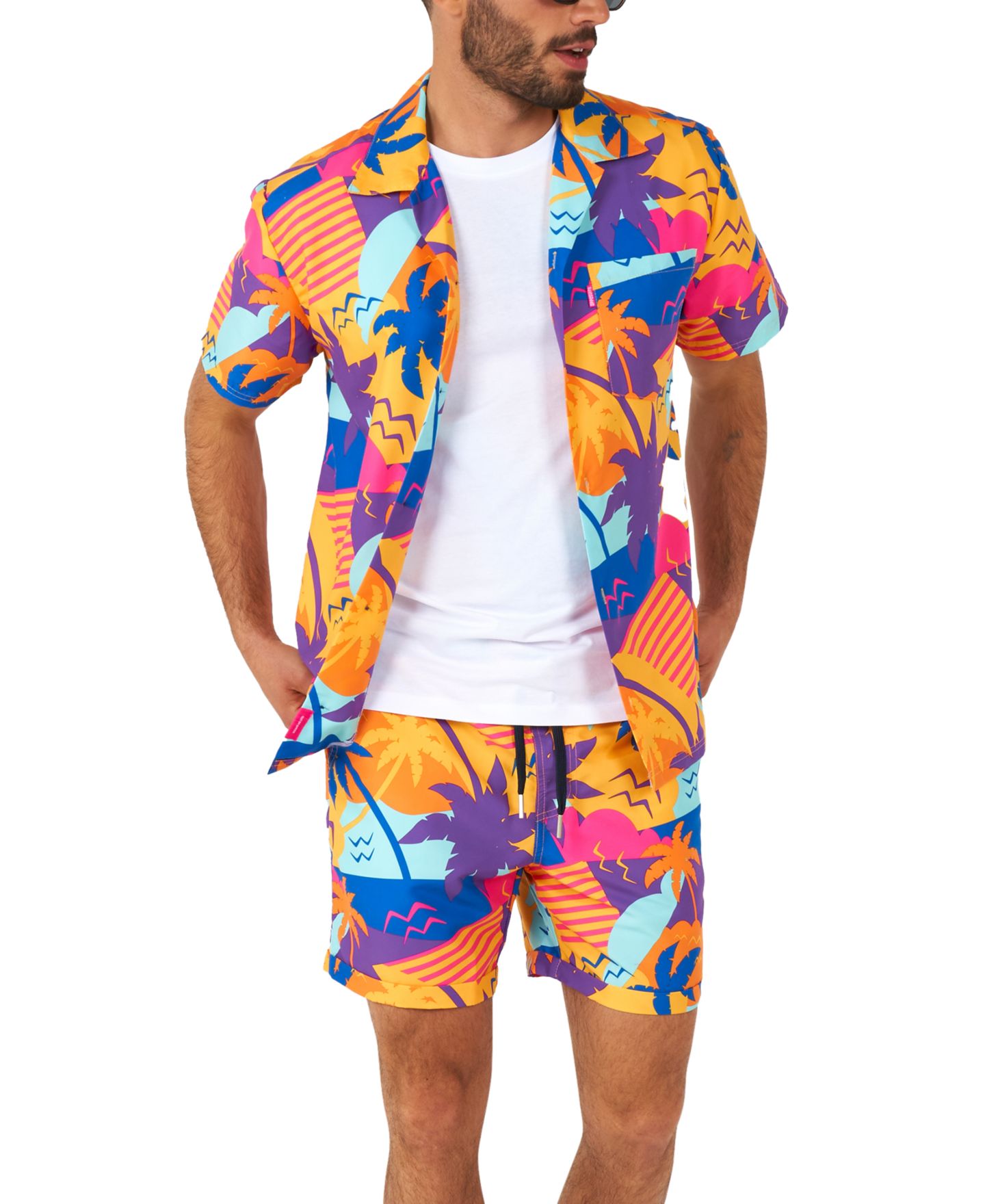 Мужской комплект OppoSuits Short-Sleeve Palm Power Graphic Shirt & Shorts Set, цвет: Miscellane — фото 3