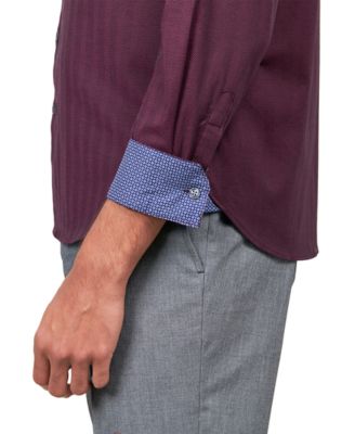 Men's Solid Herringbone Shirt