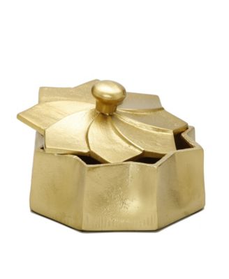 Flower Shaped Jar, 6.5" D