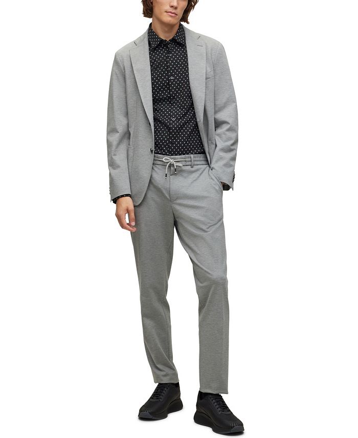 Hugo Boss Men's Patterned Slim-Fit Shirt - Macy's