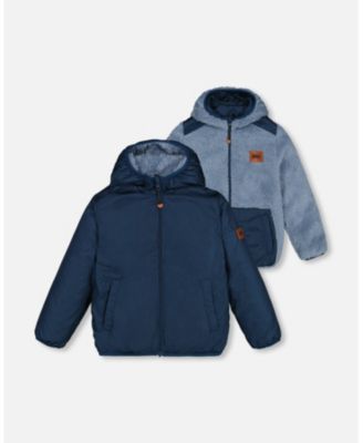 Transition Reversible Sherpa And Nylon Jacket Teal Blue Transition Reversible Sherpa And Nylon Jacket Teal Blue
