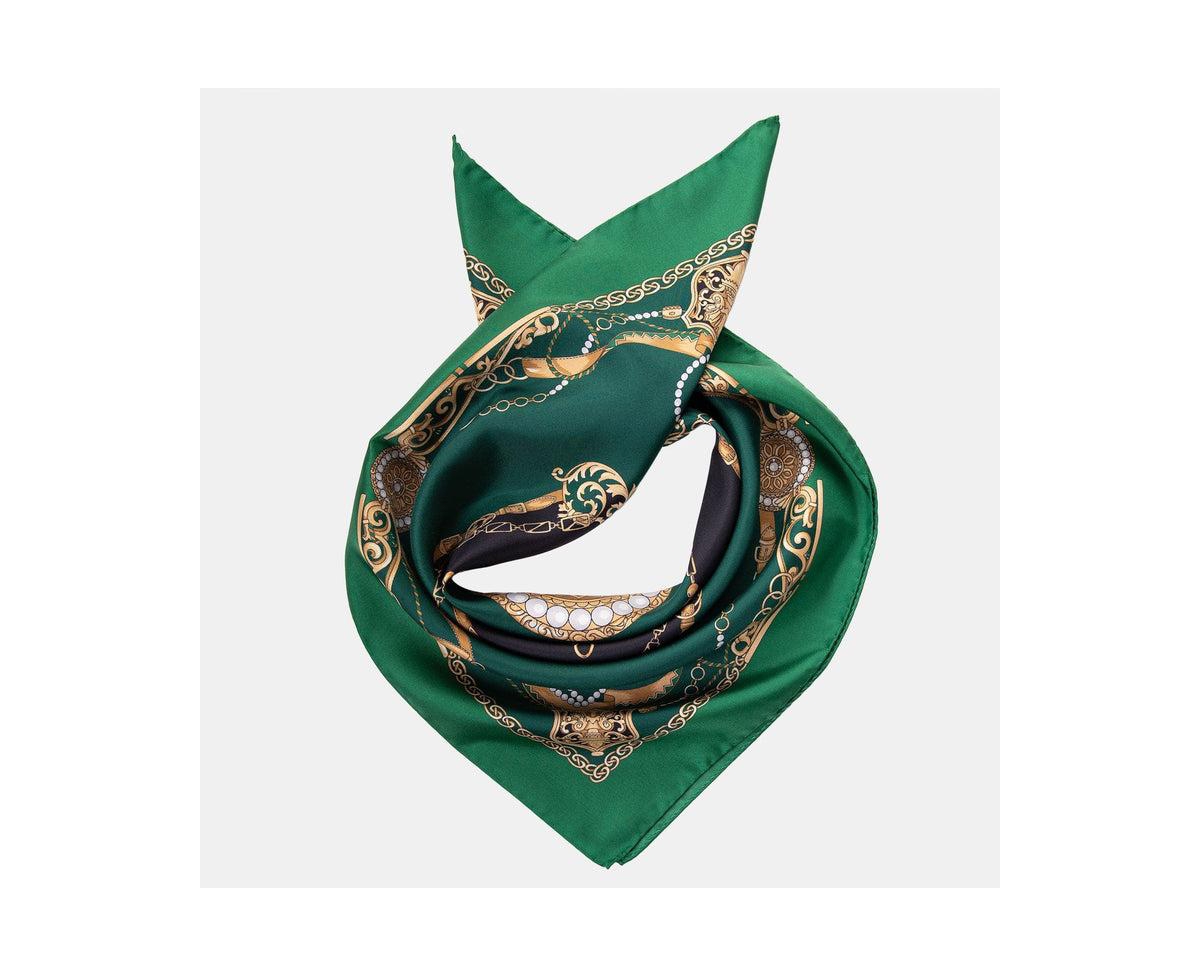 Perla - Silk Neckerchief for Women - Emerald