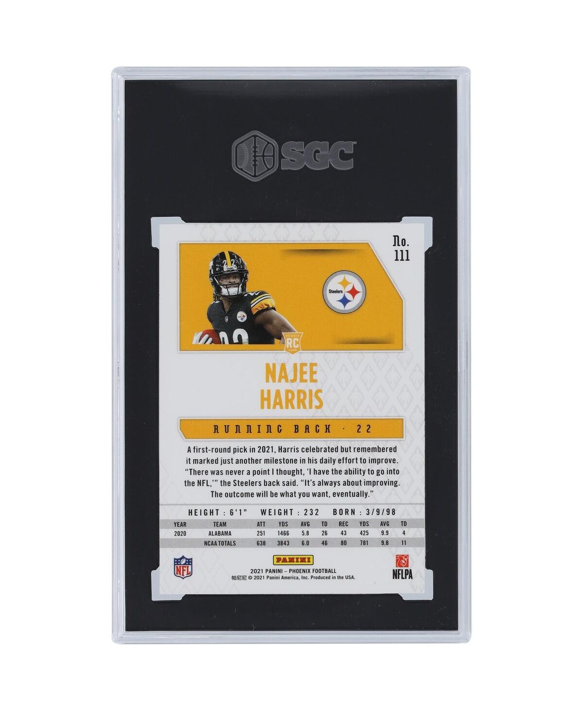 Shop Panini America Najee Harris Pittsburgh Steelers 2021  Phoenix Fire Burst #111 Sgc Authenticated 10 Ro In Multi