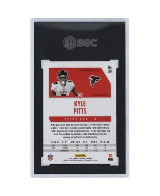 Kyle Pitts Atlanta Falcons 2021 Phoenix Fire Burst #104 SGC Authenticated 9 Rookie Card
