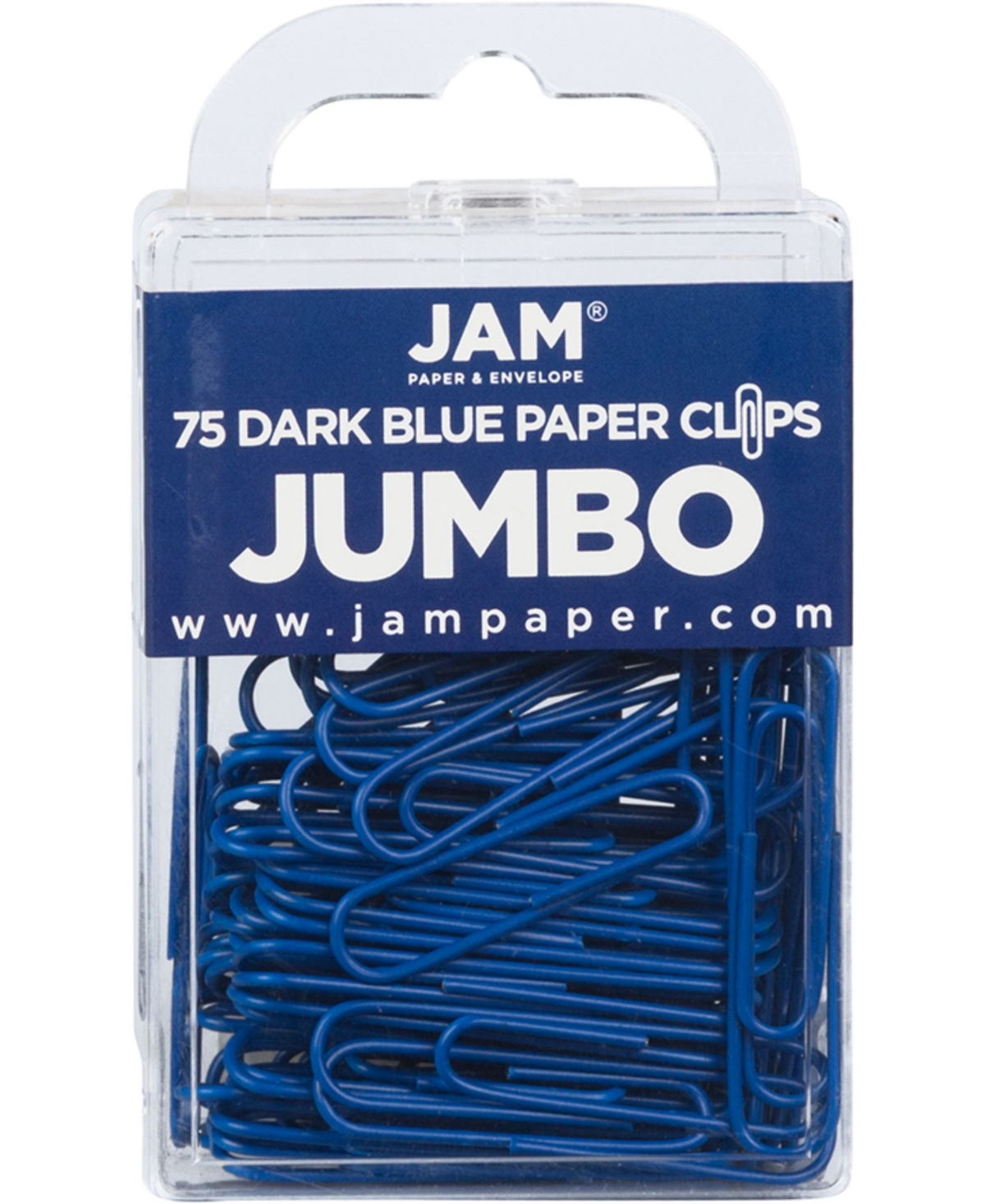 Jam Paper Colorful Jumbo Paper Clips In Dark Blue