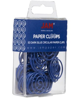 JAM Paper Circular Paper Clips - Round Paperclips - 50 Per Pack