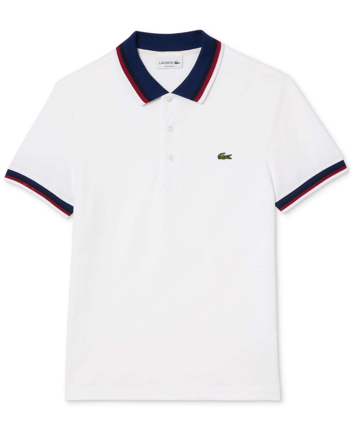 Lacoste Men's Classic Fit Striped Trim Short Sleeve Polo Shirt In Green