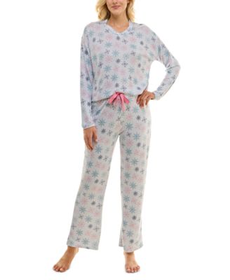 Roudelain Women s 2 Pc. Whisperluxe Printed Pajamas Set Macy s