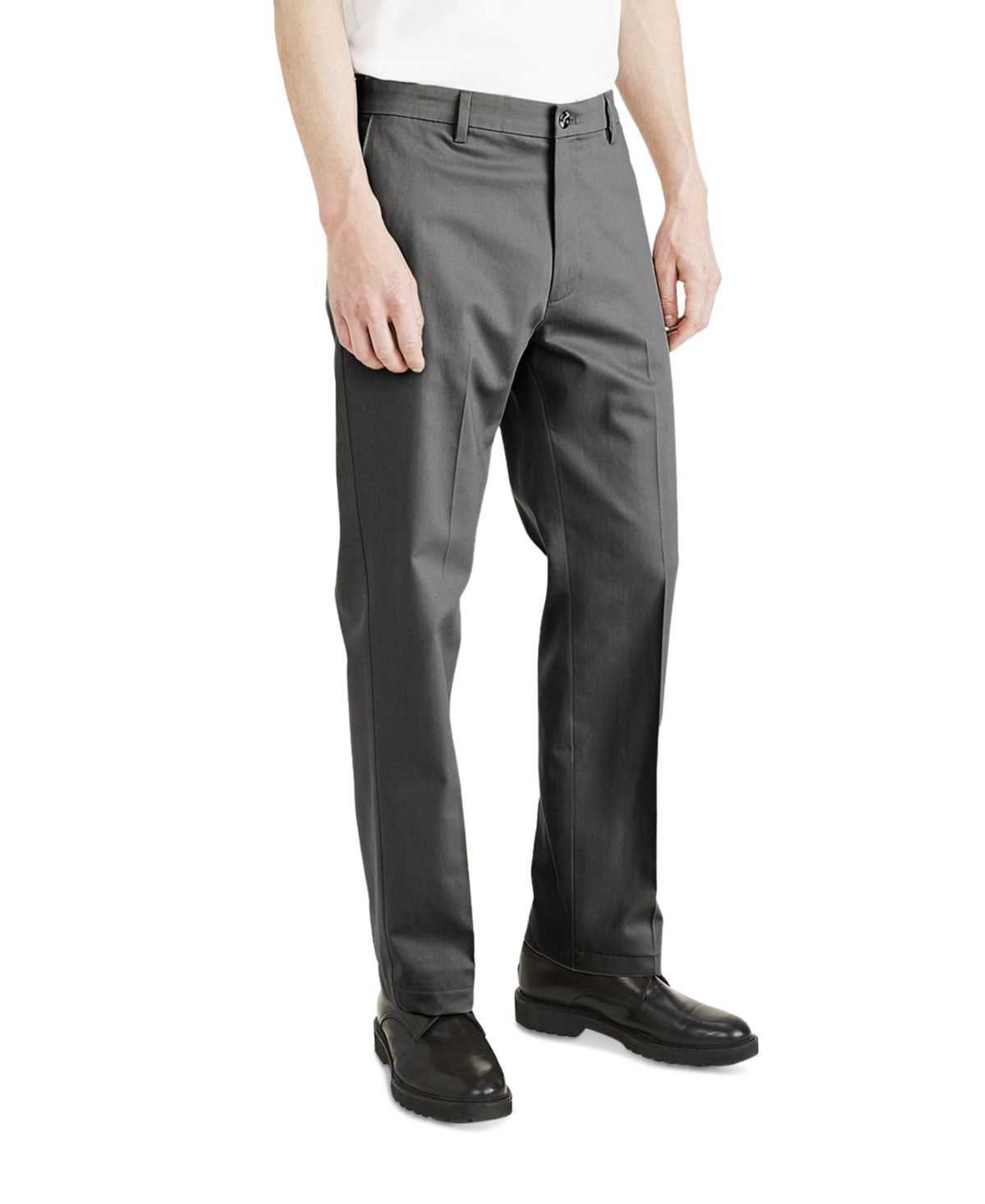 Dockers Men's Big & Tall Signature Straight Fit Iron Free Khaki Pants With Stain Defender In Steelhead