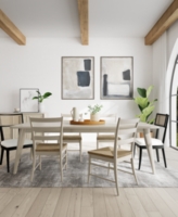 Closeout! Laguna 7pc Dining Set (Table + 4 Rush Seat Chairs + 2 Cane Back Chairs)