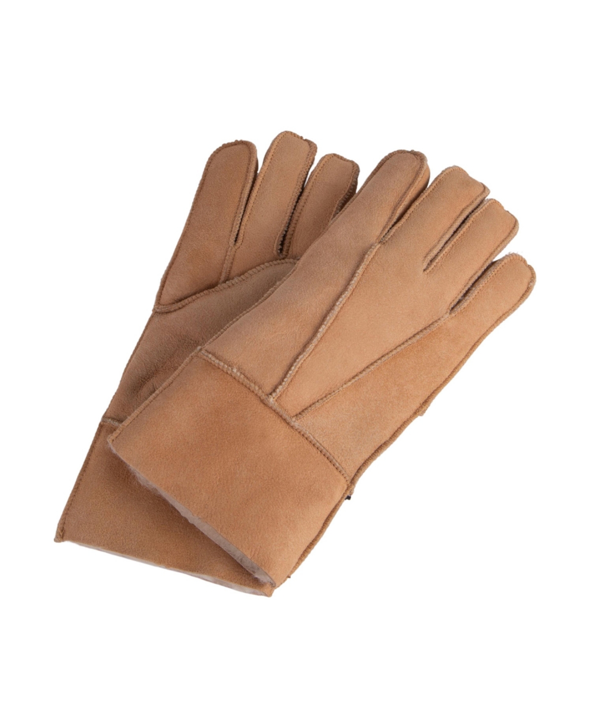 Men's Warm Leather Gloves - Chocolate