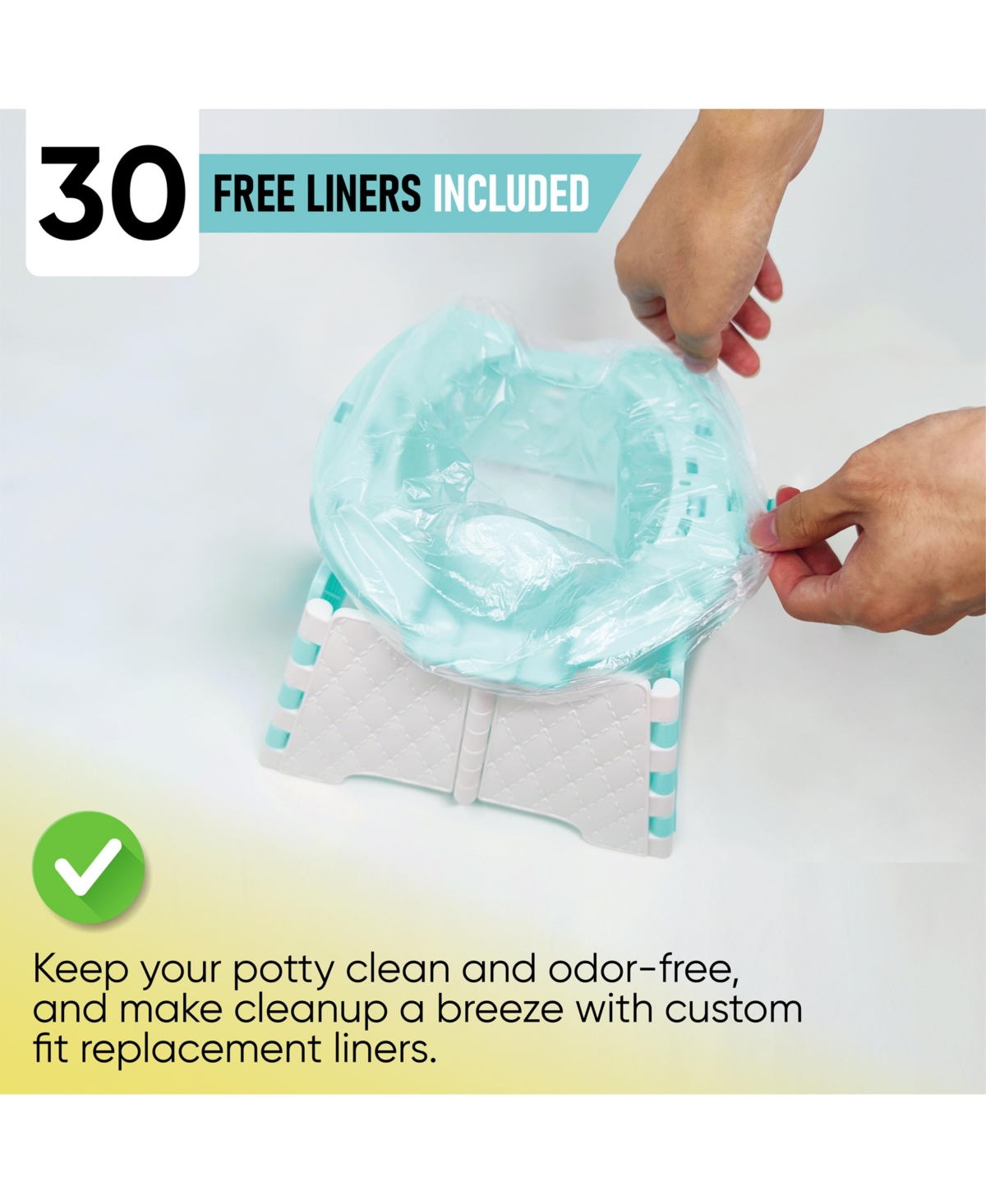 Jool Baby Baby Portable Potty Training Chair with Travel Bag, Foldable, Indoor/Outdoor Use, Camping, Includes 30 Replacement Bags - Unisex