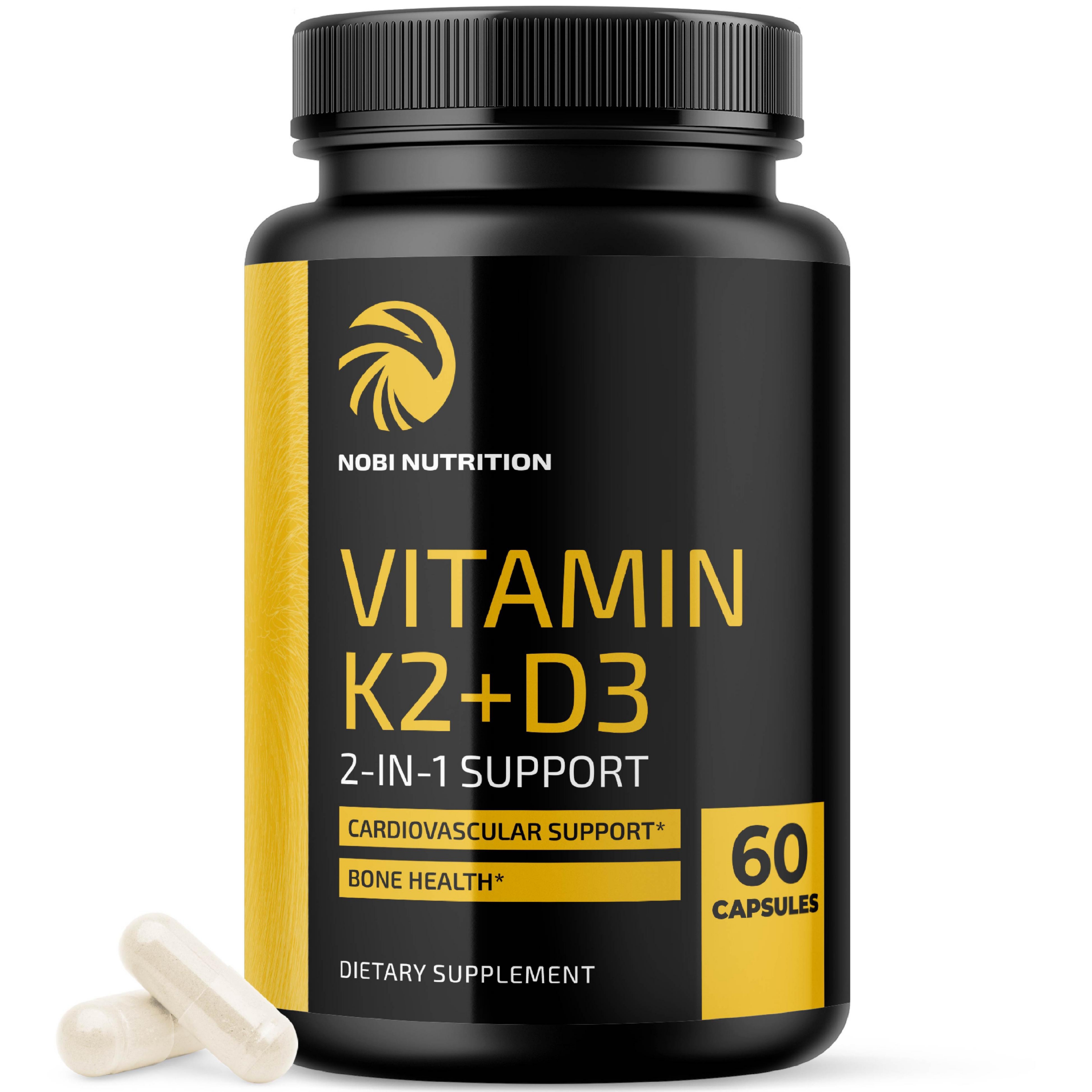 Vitamin K2 + D3 Capsules, 60ct