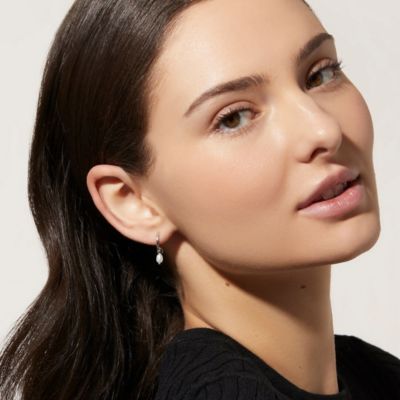 Pearl Huggie Hoops  - Frida