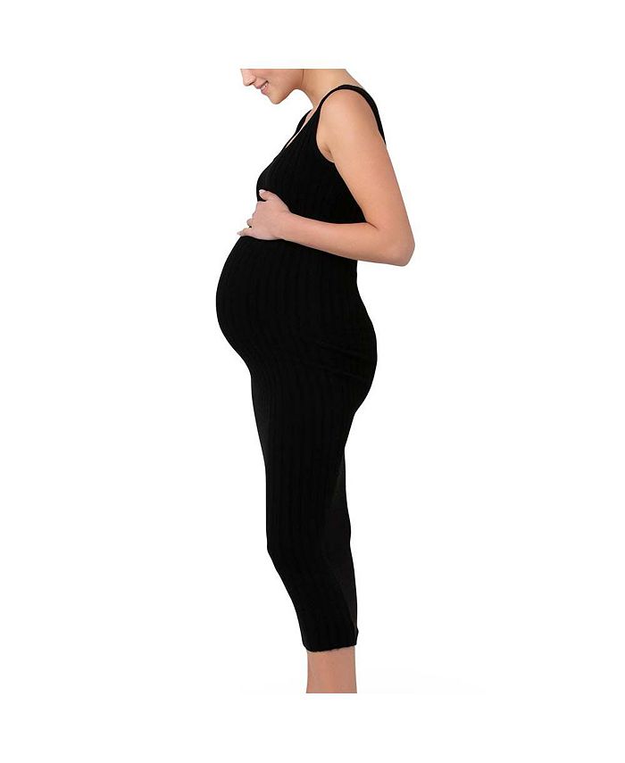 Ripe Maternity Maternity Ripe Faye Nursing Rib Knit Dress Black Macy's