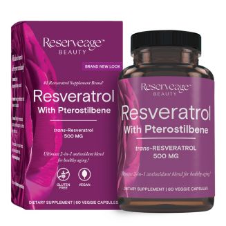 Reserveage Resveratrol 500 mg with Pterostilbene, Antioxidant ...