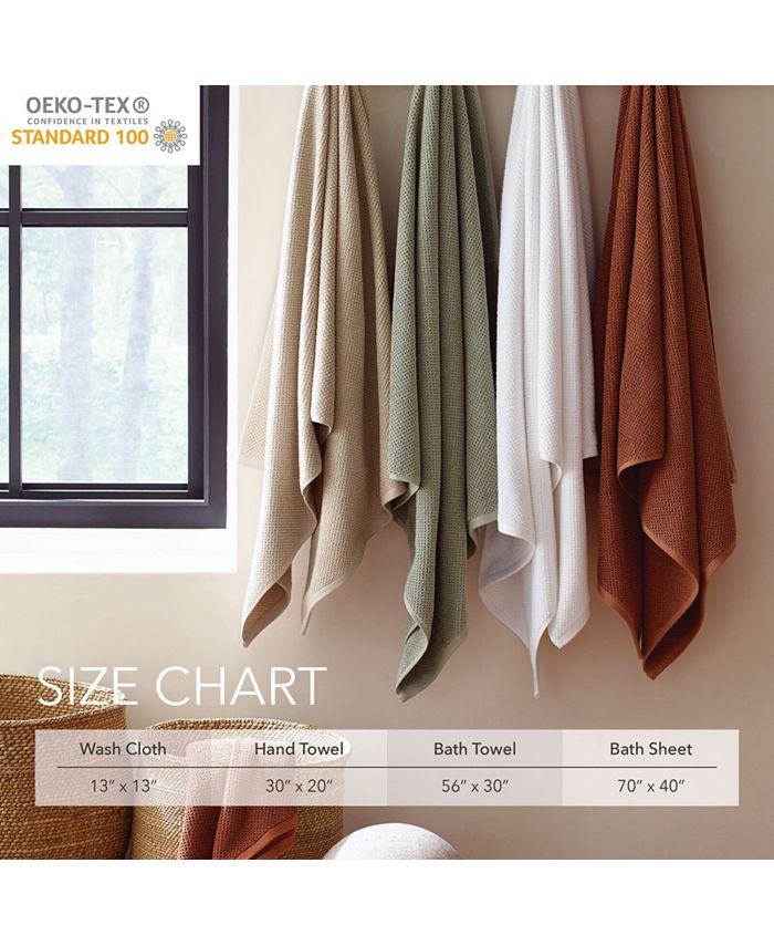 Nate Home by Nate Berkus Cotton Textured Weave Bath Towels Set of 4 Macy's