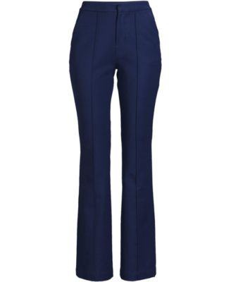 【INCHANT ME】[Skirt SET] Grid pin tuck boot cut slacks Lands' End Women's High Rise Bi Stretch Pintuck Boot Cut