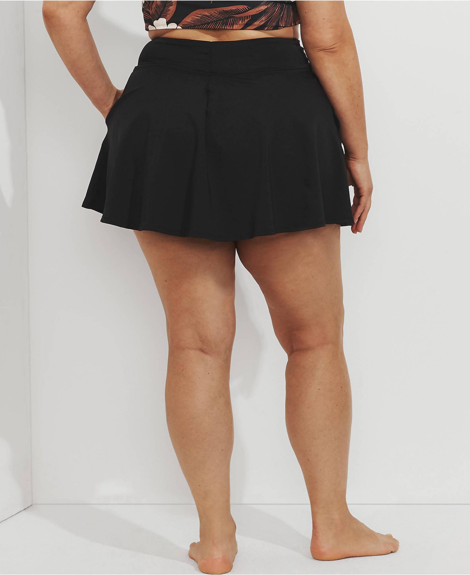 Women's High Waisted Tulip Hem Swim Skort