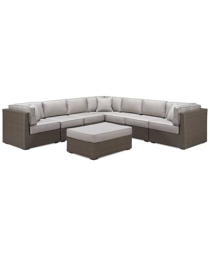 Furniture CLOSEOUT! South Harbor Outdoor 8Pc. Modular Seating Set (3