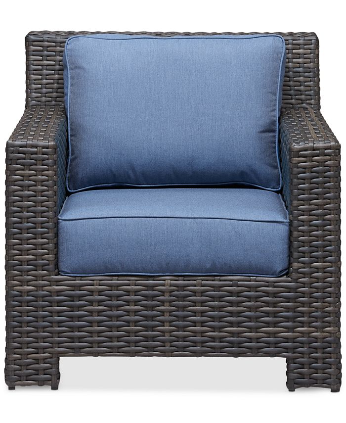Furniture CLOSEOUT! Viewport Wicker Outdoor Club Chair with Sunbrella® Cushions, Created for