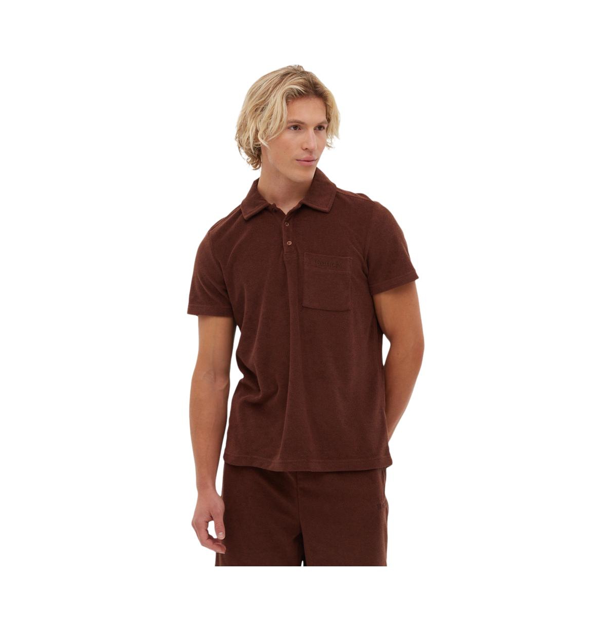 Men's Firbeck Terry Polo Tee - Shaved chocolate