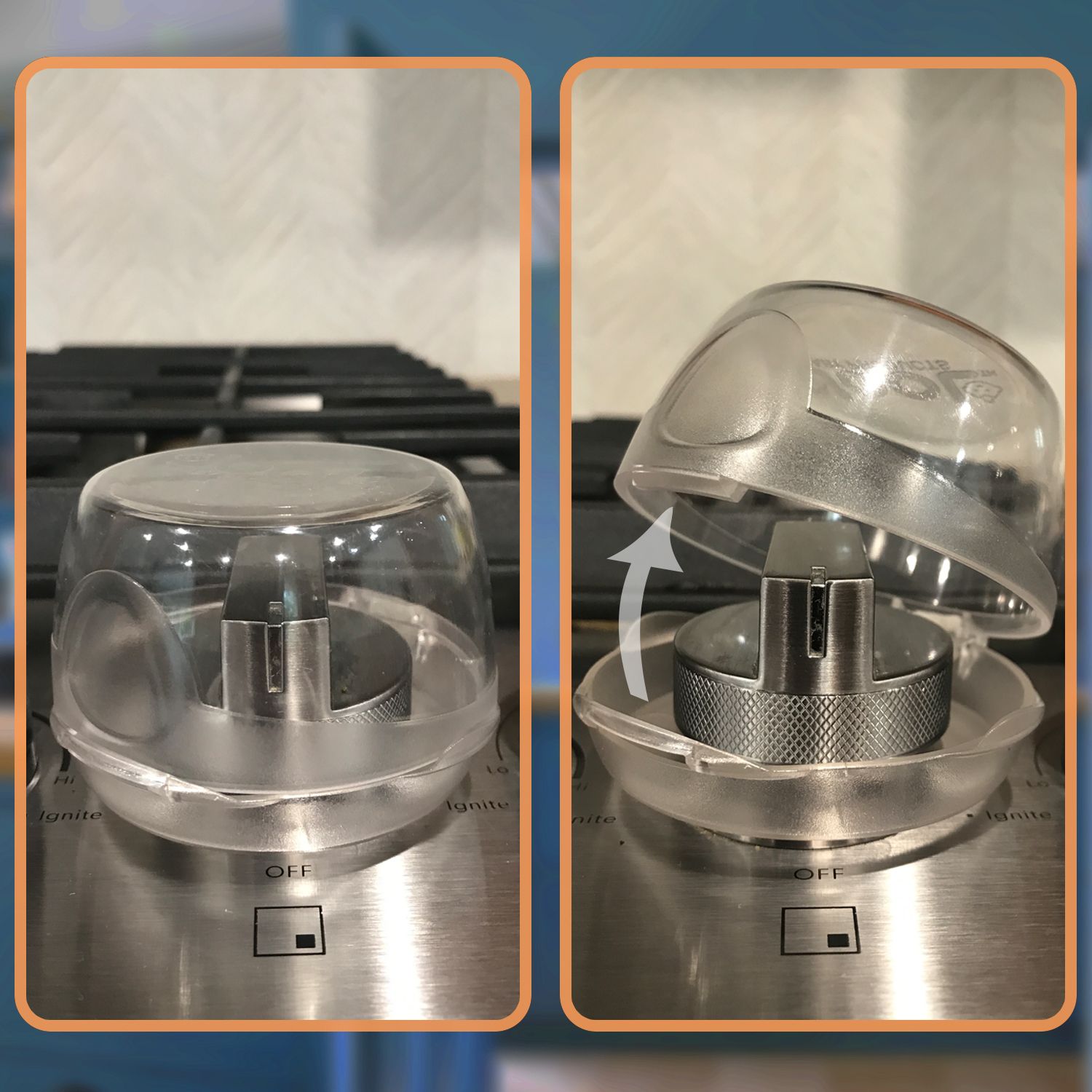 Toddler Stove Knob Covers, Universal Design, Ultra-Clear Safety (5 Pack)