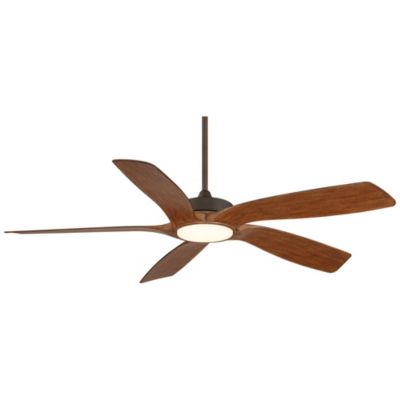 56" Modern Indoor Outdoor Ceiling Fan with LED Light Remote Oil-Rubbed Bronze Damp Rated Dimmable for Patio Exterior