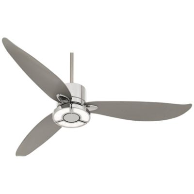 56" Vengeance Modern Indoor Ceiling Fan 3 Blade LED Light Remote Control Chrome Finish Bedroom Living Room
