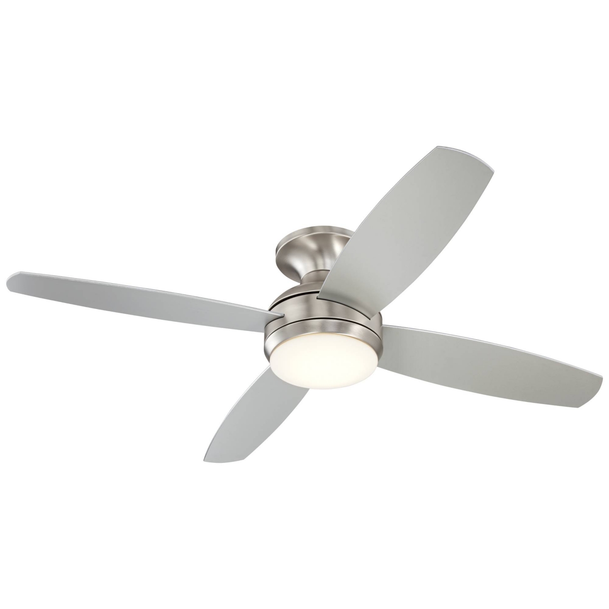 Casa Vieja Elite Modern Industrial Hugger Low Profile Indoor Ceiling Fan with Led Light Remote Control Brushed NickelBlades House Bedroom