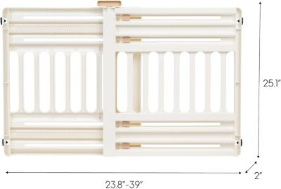 24 to 39" Plastic Portable Expandable Pet Gate, Safety Gate, White