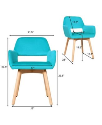 2 Pieces Modern Upholstered Accent Armchairs Set