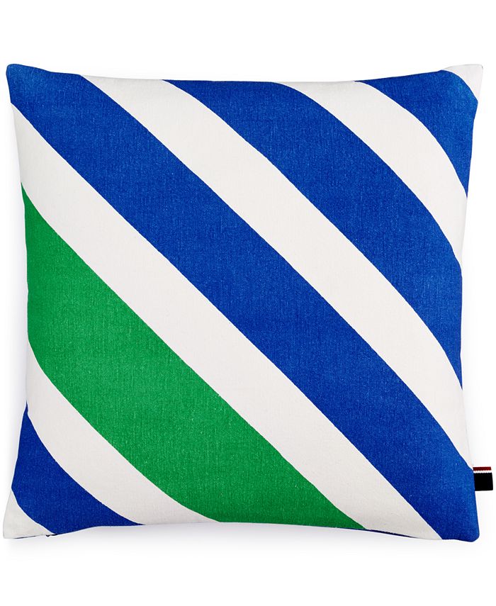 Tommy Hilfiger - Diagonal Stripe 18" Square Decorative Pillow