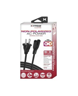 Non Polarized 10ft. AC Power Cord