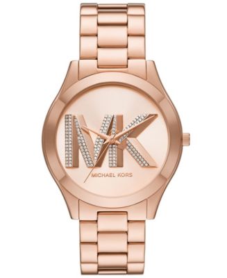 Michael Kors Women\'s Slim Runway Three-Hand Stainless Steel Quartz Watch tan 71rdAR+RFdL._AC_UY900_.jpg main image 2