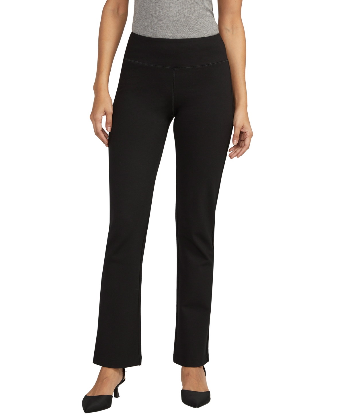 Shop Jag Women's Mid Rise Bootcut Pull-on Pants In Black