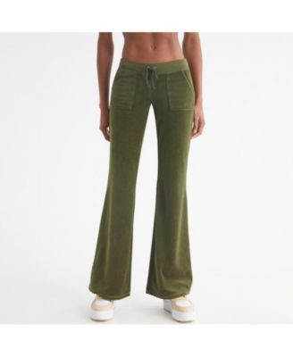 Juicy Couture Women's Heritage Low Rise Snap Pocket Track Pant