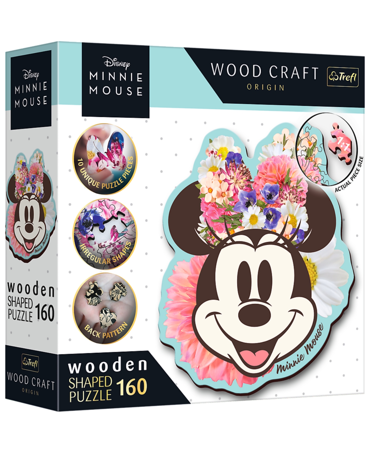 Trefl Wood Craft Disney Stylish Minnie 160 Piece Wooden Shape Puzzle In Multi