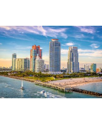 Red 500 Piece Jigsaw Puzzle - Miami, South Beach