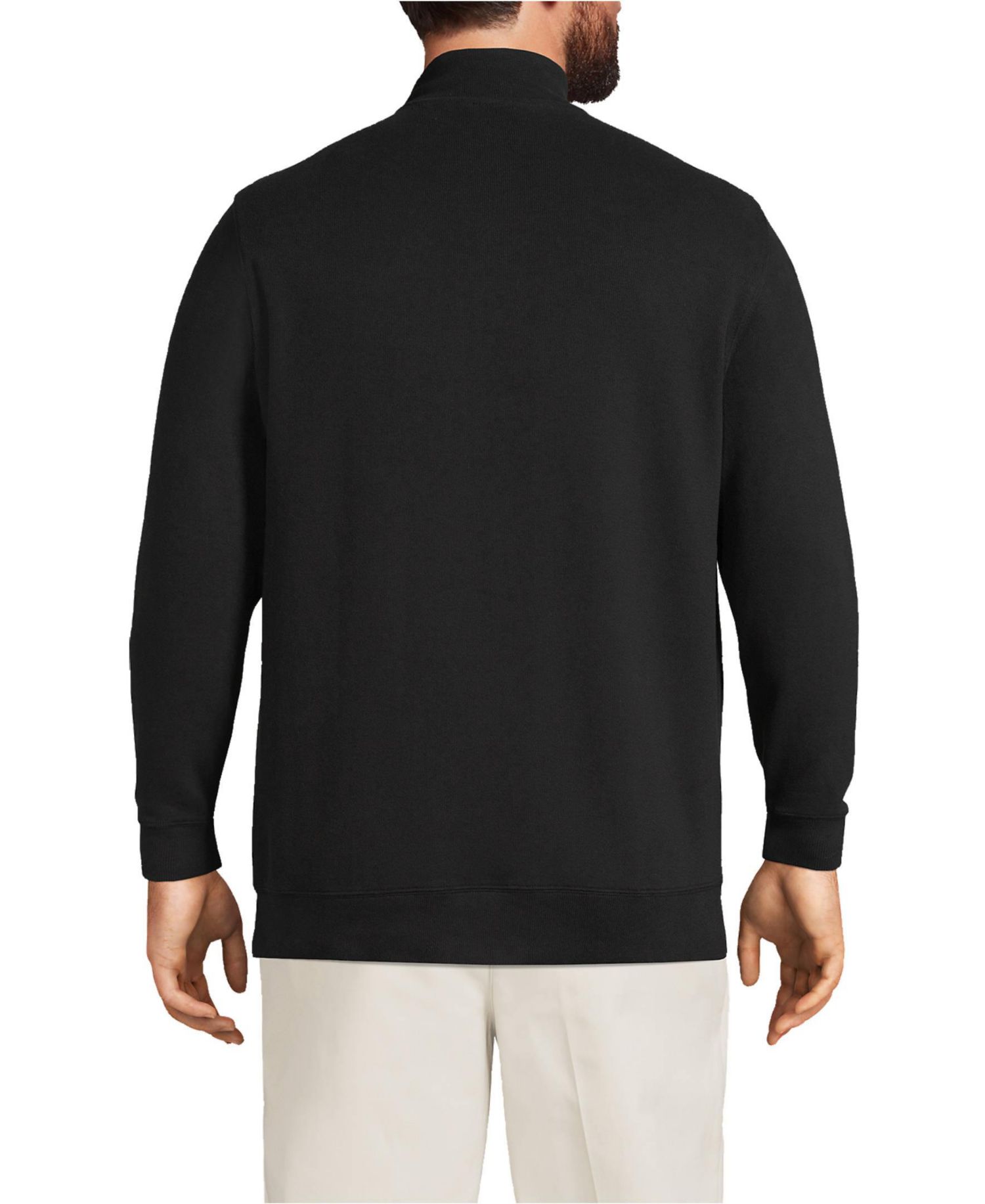 Big & Tall Bedford Rib Quarter Zip Pullover Sweater