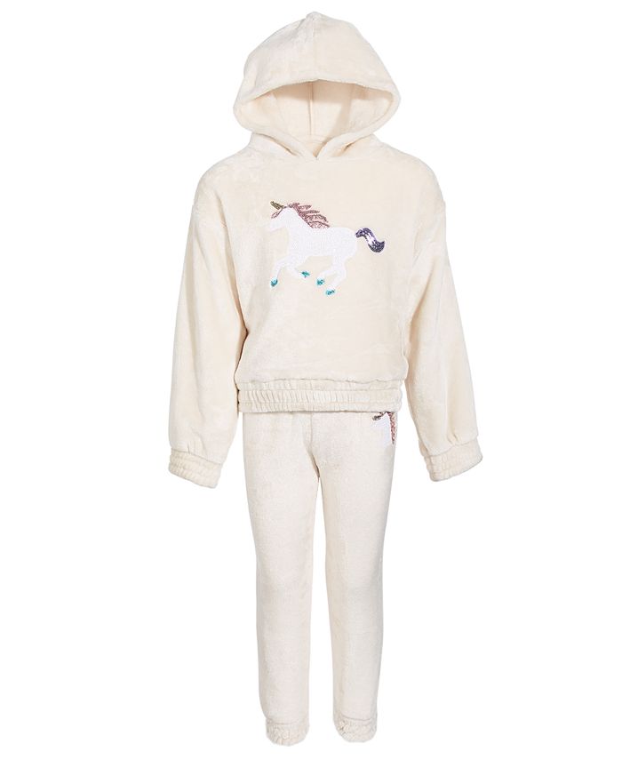 Colette Lilly Little Girls Cozy Pullover Hoodie & Jogger Pants Set