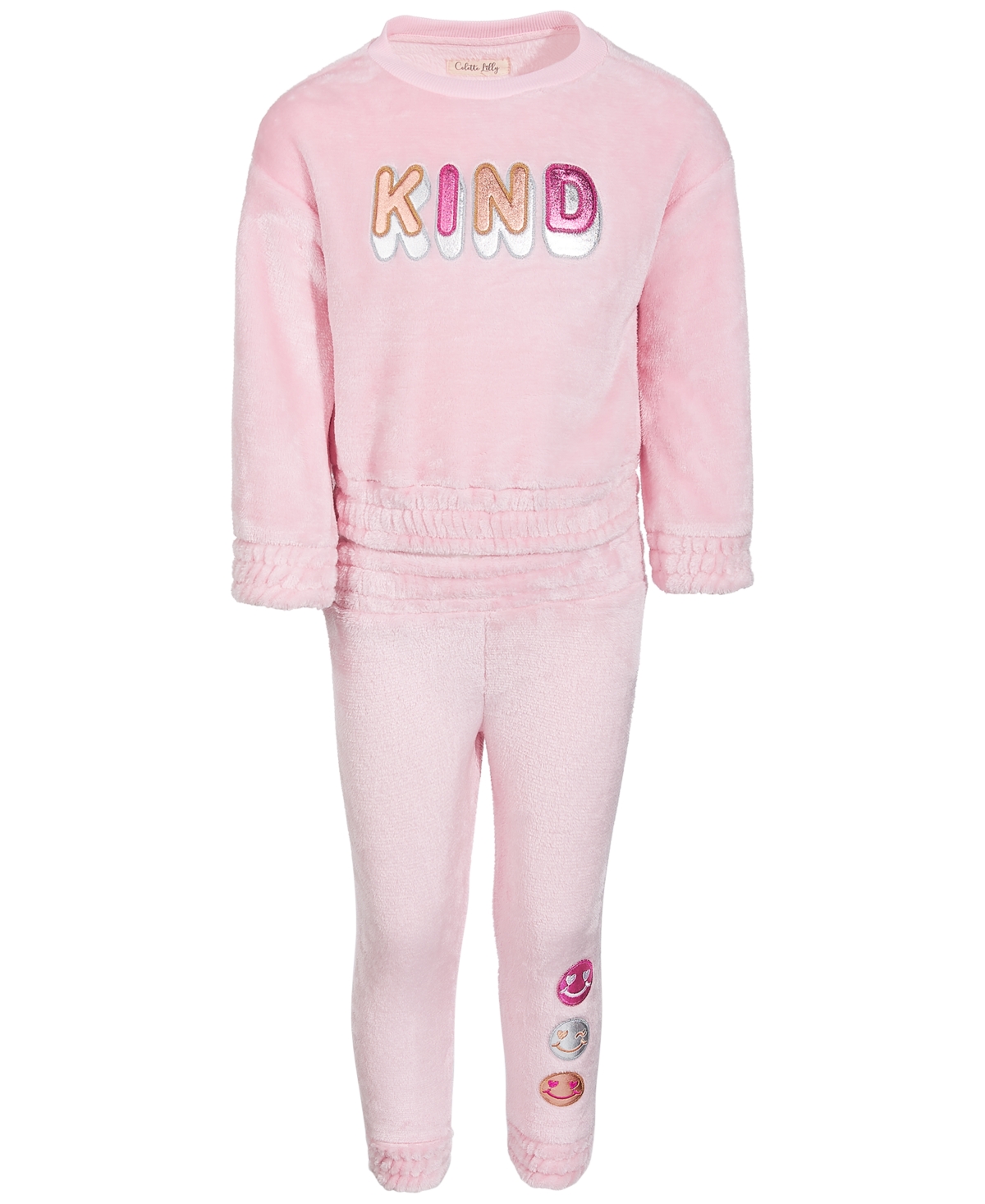 Colette Lilly Kids' Toddler Girls Cozy Sweatshirt & Jogger Pants Set In Almond Blossom