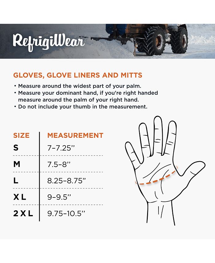 RefrigiWear Men's Warm Fleece Lined Insulated Ragg Wool Gloves - Macy's