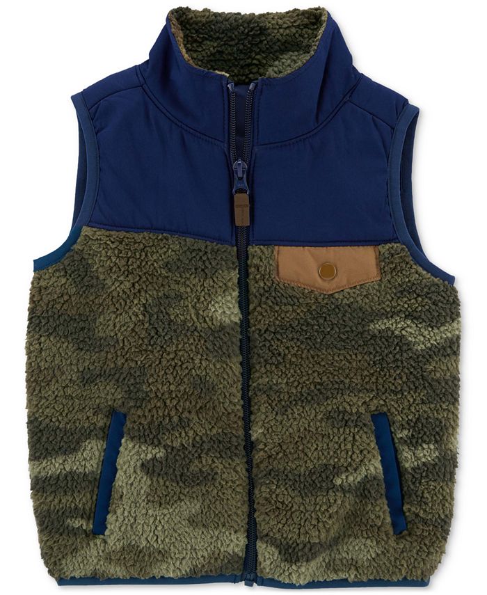 Carter s Toddler Boys Zip Up Faux Sherpa Vest Macy s