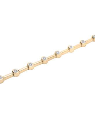 Diamond Bar Link Bracelet (1/2 ct. t.w.) in 10k Gold