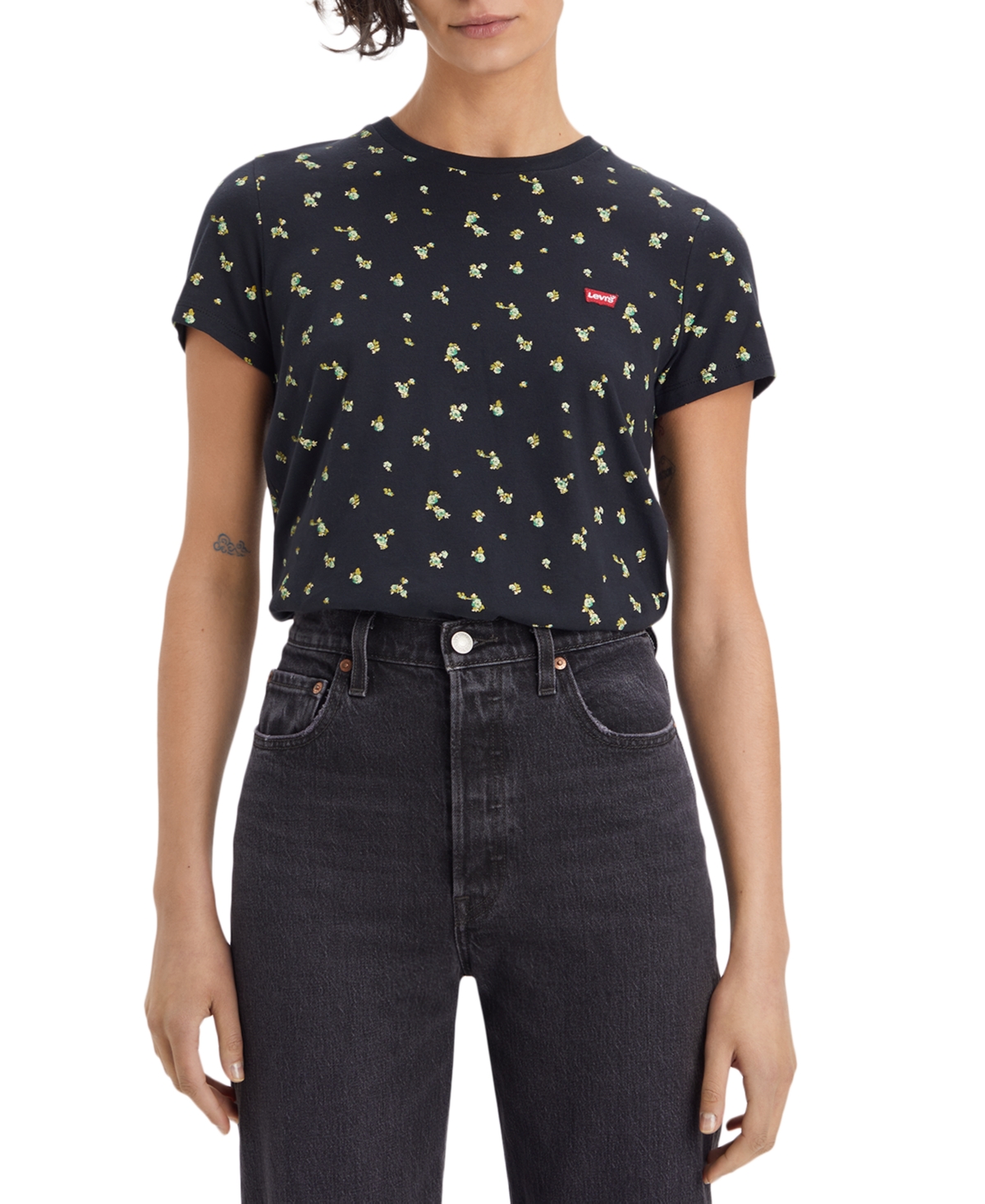 LEVI'S WOMEN'S THE PERFECT CREWNECK COTTON T-SHIRT 