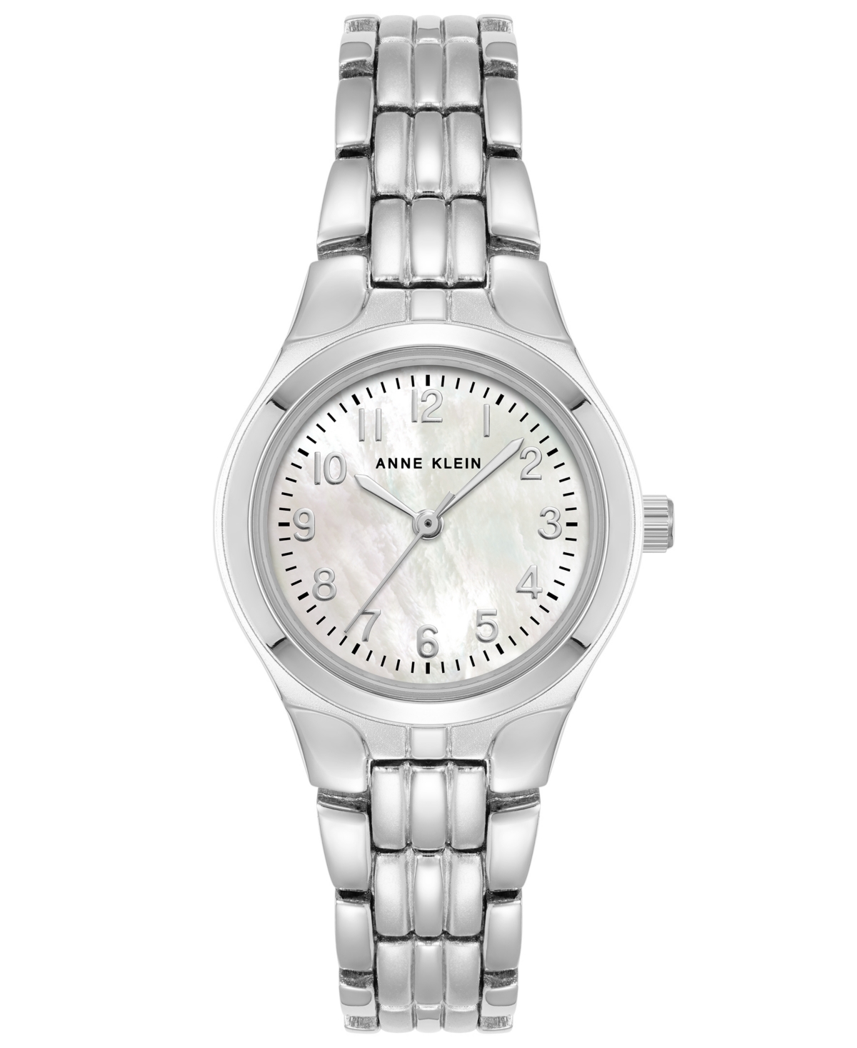 Anne Klein Women's Quartz Silver-tone Alloy Bracelet Watch, 26mm In Silver-tone,white