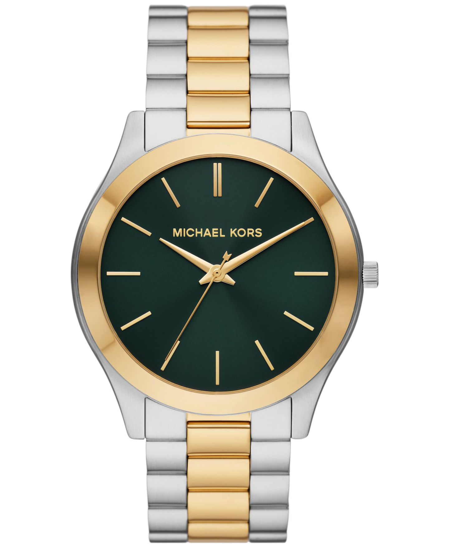 Мужские часы Michael Kors Slim Runway Three-Hand Two-Tone Stainless Steel Watch 44mm — фото 1