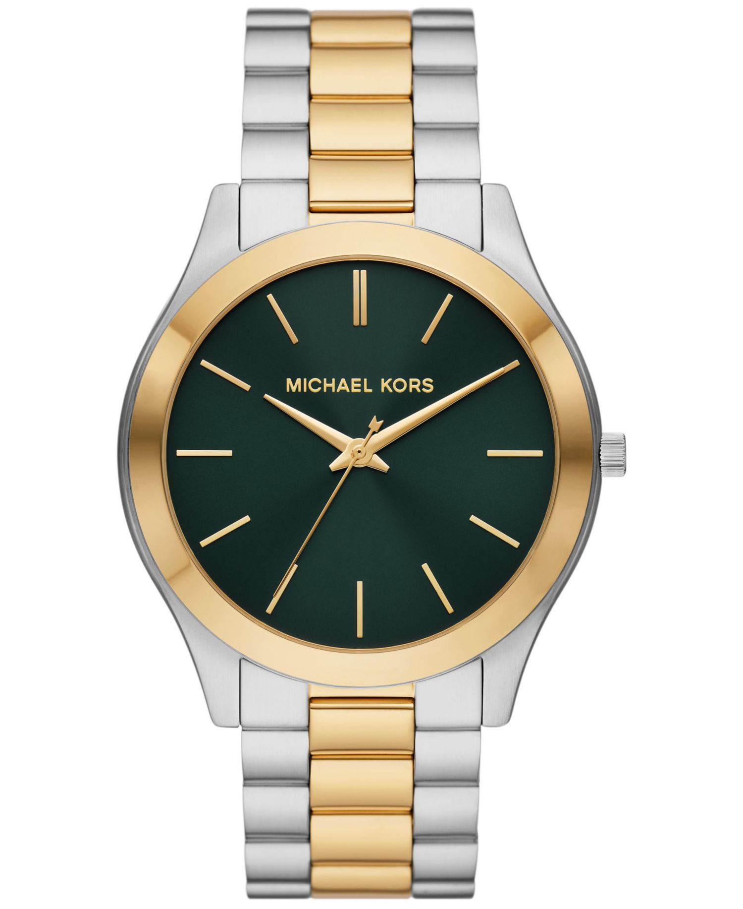 Men's Slim Runway Three-Hand Two-Tone Stainless Steel Watch 44mm