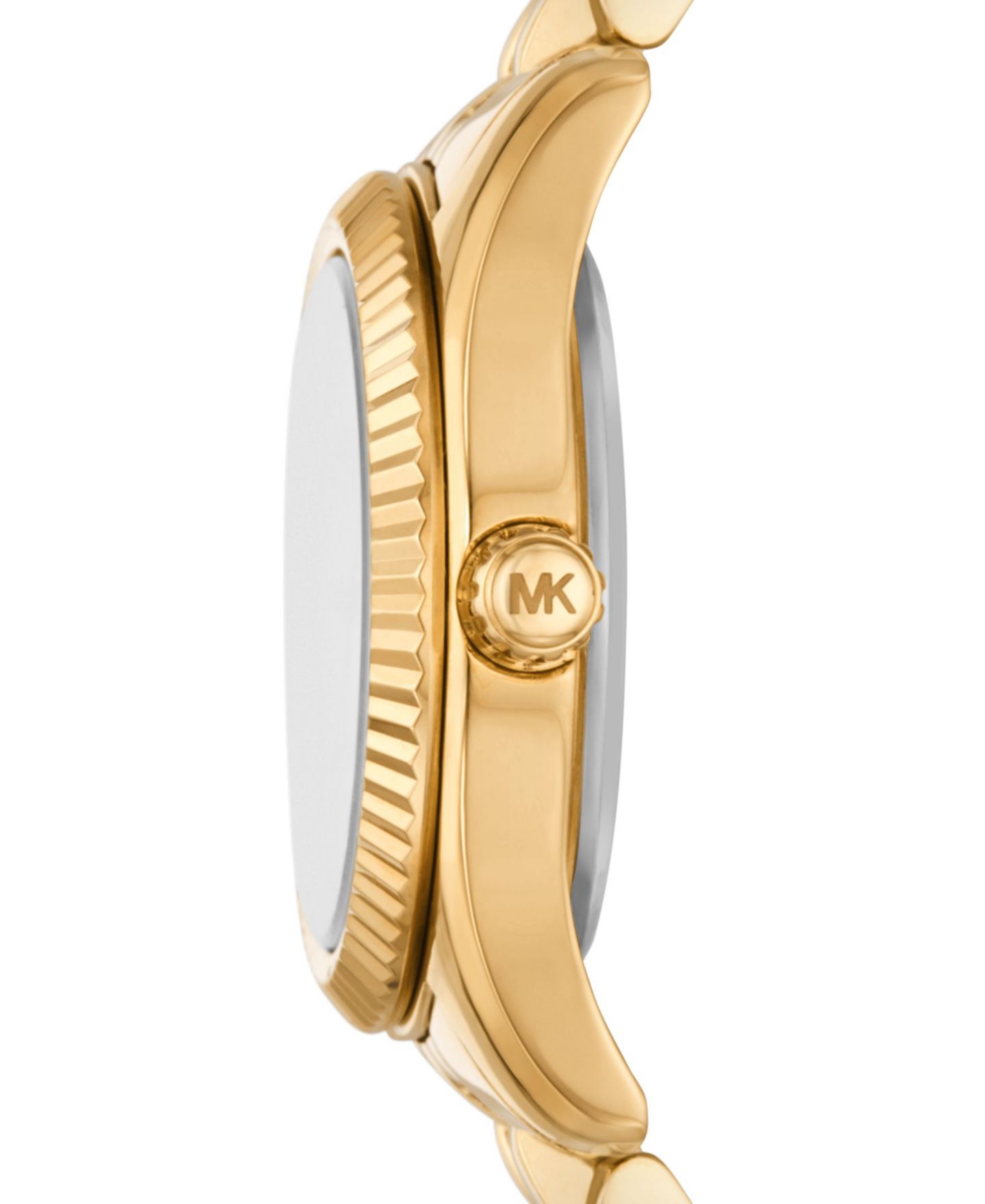 Женские часы Michael Kors Lexington Three-Hand Gold-Tone Stainless Steel Watch 26mm — фото 2